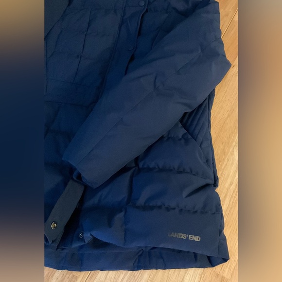 Lands End HyperDry 600 Fill Down Puffer Jacket Women’s Navy Sz Small 6-8 NWT - Picture 5 of 15